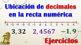 Ubicación de decimales en la recta numérica  Ejercicios [upl. by Haney]