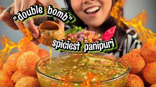 SPICY PANIPURI CHALLENGE  PANIPURI EATING CHALLENGE Bhootjolokia fuchka  EATING SPICIEST PANIPURI [upl. by Ennoirb]