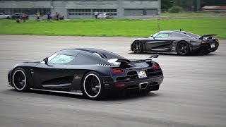 940HP Koenigsegg Agera X vs 1500HP Koenigsegg Regera DRAG RACE  HeadtoHead Accelerations [upl. by Assecnirp]