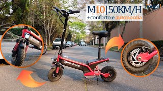 Review MINI SCOOTER ELÉTRICA M10  50kmh com pelo menos 3550 de autonomia fora o conforto [upl. by Akihsay57]