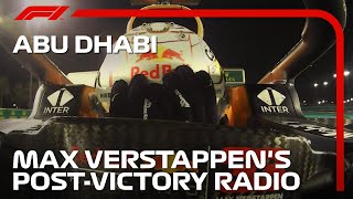 Max Verstappens Cooldown Lap PostVictory Radio  2021 Abu Dhabi Grand Prix [upl. by Aened]