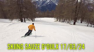 Sauze dOulx 17 Mar 24 Still Good Skiing day [upl. by Ahsinor]