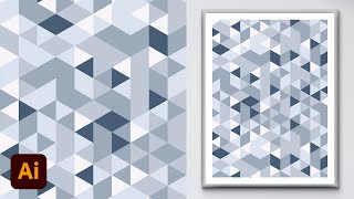 How to Create a Geometric Triangle Pattern in Adobe Illustrator [upl. by Ahsenid]