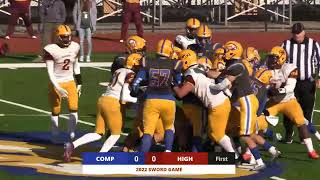 2022 Sword Game Chicopee High vs Chicopee Comp Football [upl. by Vina]