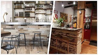 75 Brown Home Bar With Stainless Steel Countertops Design Ideas Youll Love ⭐️ [upl. by Copeland892]