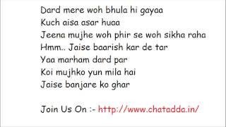 BANJARA FULL SONG LYRICS 2014 Jaise Banjare Ko Ghar  Ek Villain Song [upl. by Anivlis]