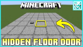 Minecraft HIDDEN FLOOR PISTON DOOR Tutorial 1 Block [upl. by Juno743]