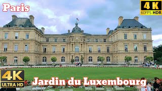 Paris 🇫🇷  Walking Tour  Jardin du Luxembourg July 2024  4K HDR Video [upl. by Aerdnna]