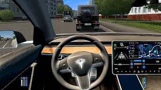 City Car Driving  Tesla Model 3  Normal Driving [upl. by Ysteb361]