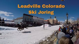 Leadville Ski Joring Highlights amp Crashes [upl. by Enimzaj]