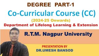 Co Curricular Courses by Lifelong Learning amp Extension of RTM Nagpur University [upl. by Annoiek]