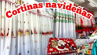 Llegaron las CORTINAS NAVIDEÑAS 🎄 🤯SUPER BARATO 🤯 quotTapetes Toallas cobijas Sábanas y quot [upl. by Atsugua]