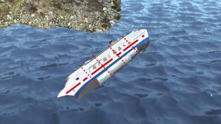 Cruise ship Costa Concordia salvage options animated [upl. by Theodoric]