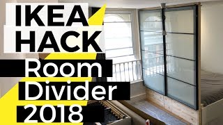 Studio Apartment Room Divider  IKEA HACK [upl. by Kirit]