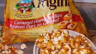 Making Caramel Popcorn With Werthers Candy [upl. by Madai]