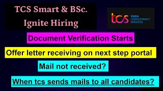 73 TCS smart Hiring Document Verification mails  Next process mails started [upl. by Ogram542]