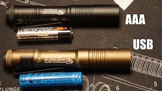 Streamlight Microstream USB vs AAA Comparison [upl. by Collis]