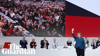 Angela Merkel receives standing ovation after farewell speech [upl. by Ronym]