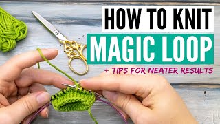 How to knit magic loop  tutorial for beginners  tips and tricks for neater results [upl. by Nady]