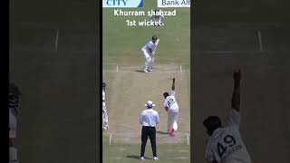 Khurram Shahzad first wicket of his career pakvsban shortstrending [upl. by Eseenaj]