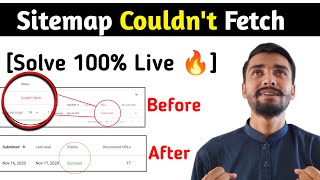 🔥Live Solve How To Fix Couldn’t Fetch Sitemap Error on Search Console in Hindi [upl. by Kcinimod]