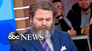 Nick Offerman Interview on The Founder [upl. by Edualc]