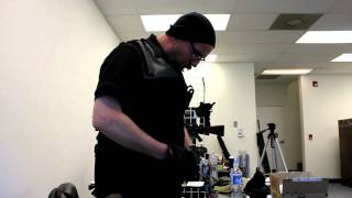 ICS Airsoft GLM Grenade Launcher  Office Demo  Dont Try This At Home [upl. by Laefar]