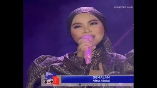 SEMALAM  AINA ABDUL  AJL35 VERSION AT KONSERT HARI RADIO SEDUNIA 2024  14022024 [upl. by Natlus40]