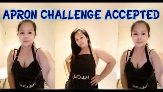 NO BRA APRON CHALLENGE ACCEPTED while Ironing apron apronchallenge [upl. by Paulo140]