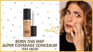 VA TUTTO NELLE PIEGHE Born This Way Super Coverage Concealer Too Faced  Test amp Tell [upl. by Kleinstein]