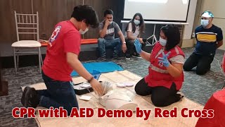 CPR with AED Demo by Red Cross [upl. by Aicilif967]