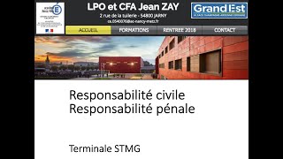 BAC STMG DROIT RESPONSABILITÉ CIVILE ET PÉNALE [upl. by Ahsemaj571]