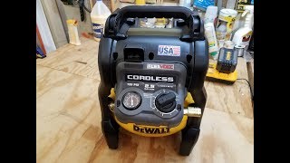 DeWalt FlexVolt 25 Gallon Cordless Compressor Review [upl. by Red]