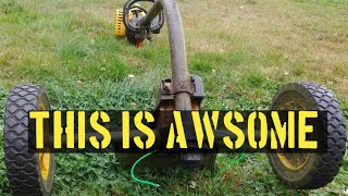 How to put wheels on a Weed Eater [upl. by Rimhsak755]