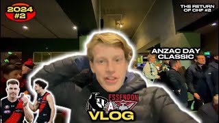 ANZAC DAY DRAW Essendon Vs Collingwood Matchday Vlog 2 2024 [upl. by Michaele]