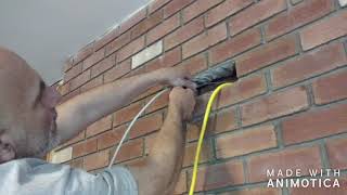 How To Mount a TV On a Brick Wall  FIREPLACE  hide cables installation [upl. by Kcinemod]