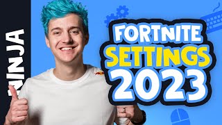 Ninja  FORTNITE SETTINGS 2023  SENSITIVITY KEYBINDS VIDEO SETTINGS amp EQUIPMENT [upl. by Cordelia]