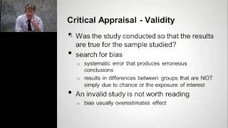 Dr John Epling EvidenceBased Medicine quotBasics of Critical Appraisalquot [upl. by Dubois]