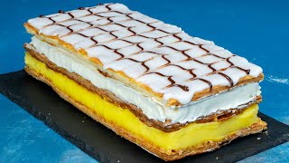 Tarta Napoleón con masa de hojaldre ¡Se prepara enseguida [upl. by Nogas]