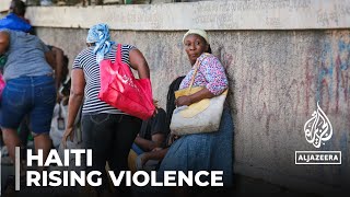 Haiti gang violence PortauPrince residents flee heavy gunfire [upl. by Nanci]