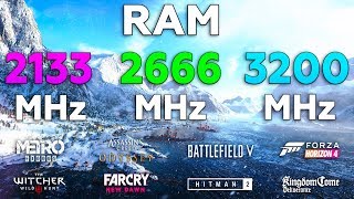 2133MHz vs 2666MHz vs 3200MHz RAM Test in 8 Games [upl. by Elyad719]