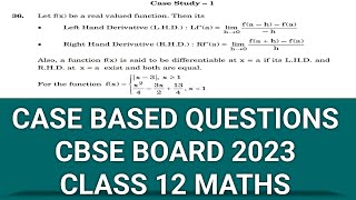 Case Study  136 Let fx be a real valued function Then itsLeft Hand Derivative LHD [upl. by Milde203]