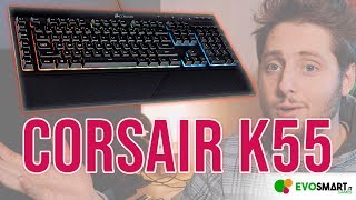 CORSAIR K55 RGB recensione gaming keyoboard [upl. by Sosna]