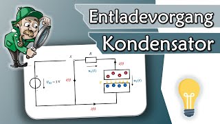 Wie funktioniert ein Kondensator Entladevorgang Spannung und Strom  Gleichstromtechnik  12 [upl. by Kapor]