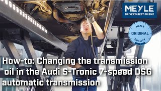 Changing the transmission oil in the Audi STronic automatic transmission 7speed DSG 0B5 [upl. by Neils]