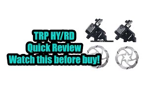 TRP HYRD  Quick Review  The best Actuated Hydraulic Disc Brake [upl. by Meilen372]