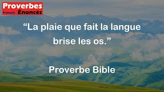 Proverbe Bible  La plaie que fait la langue brise les os [upl. by Yhtnomit530]