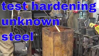 Test hardening unknown steels  basic blacksmithing [upl. by Ives]