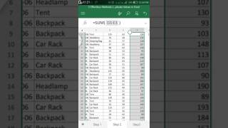 How to use sum formula in mobile excel [upl. by Naj665]