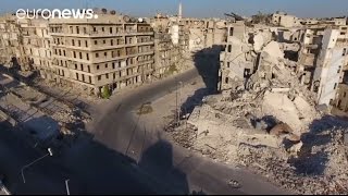 Shocking drone footage shows Aleppo destruction [upl. by Reede]